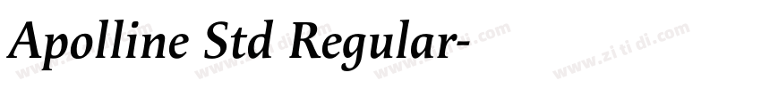 Apolline Std Regular字体转换